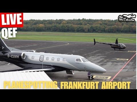 Video:  🔴Live Planespotting Frankfurt-Egelsbach QEF  Jets & Cessna – Helicopter #live