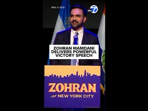 Video:  Zohran Mamdani delivers powerful victory speech