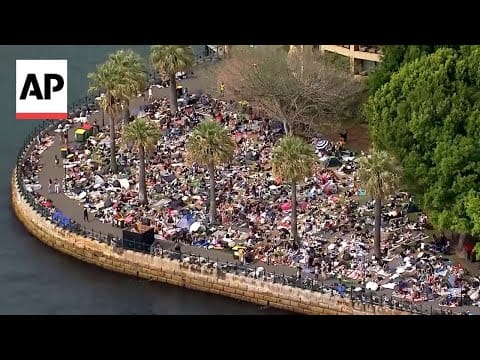 Video: Crowds gather at Sydney Harbour for New Year’s Eve celebrations
