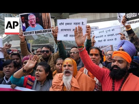 Video: Protests erupt in New Delhi over lynching of Hindu man in Bangladesh