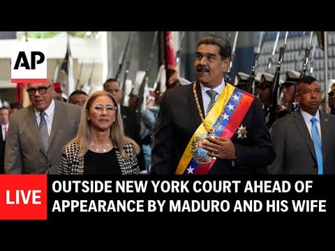 Video: LIVE: Outside New York court as Maduro and wife make first appearance